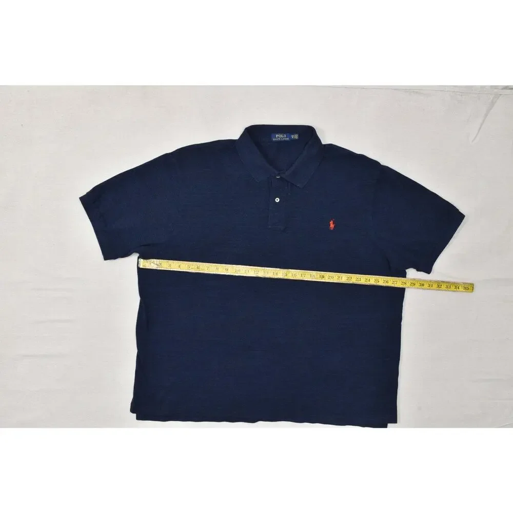 Polo Ralph Lauren Shirt Size 3XB Blue Short Sleeve Cotton Polo Big & Tall Mens